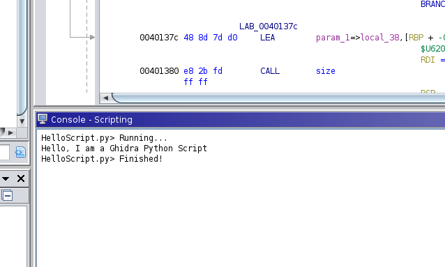 HelloScript.py Output